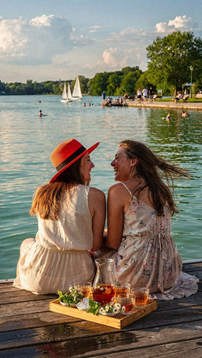 Friss gyógynövényes tea egy természetes közegben, amely elősegíti a testi komfortot és az ízületek rugalmasságát